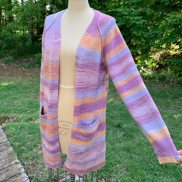 🧶Sherbet & Lavender Knit Cardigan🧶 - Picture 12 of 16